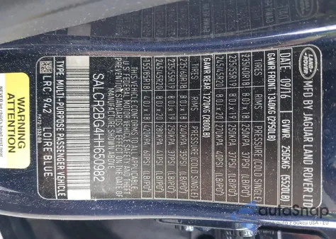 2017 Land Rover Discovery Sport Hse from USA, damaged, VIN SALCR2BG4HH650982